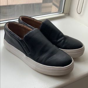 Steve Madden Black Platform Slip-On Sneakers